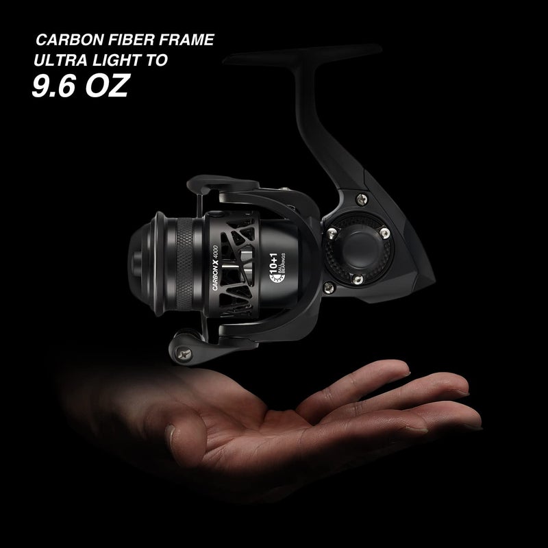 Piscifun Carbon X Spinning Fishing Reel, 6.2:1 High Speed, Carbon Fiber Frame & Rotor, 10+1 Shielded Bearings, Smooth Power for Freshwater & Saltwater, 4000 Series - Image 2